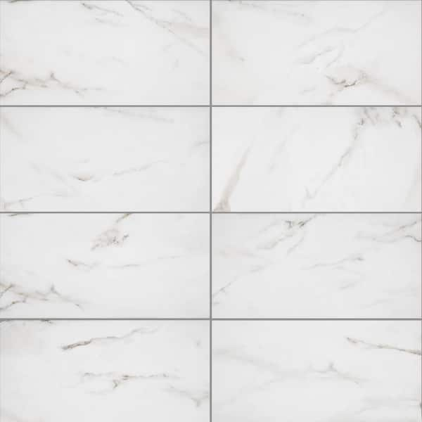 Florida Tile Home Collection Michelangelo White 9 in. x 18 in. Glossy  Ceramic Wall Tile (436 sq. ft. / Pallet) CHDEZEN109X18P - The Home Depot