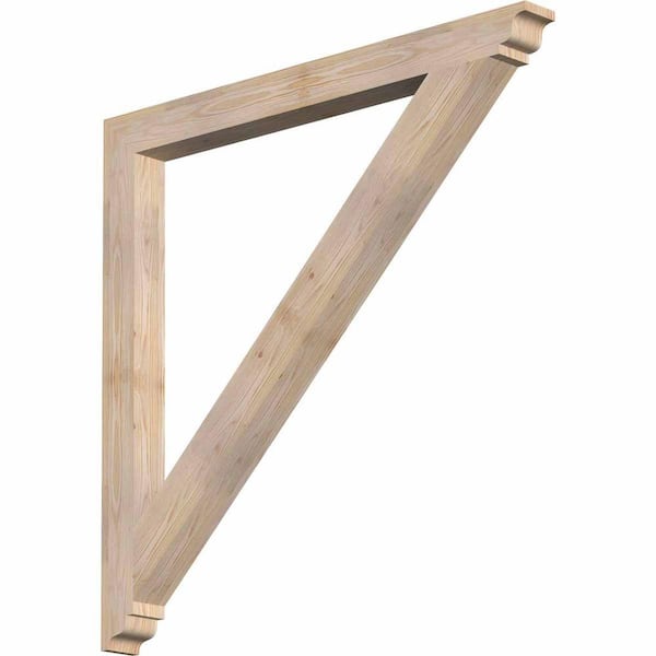 Ekena Millwork 3.5 in. x 44 in. x 44 in. Douglas Fir Traditional Smooth Bracket