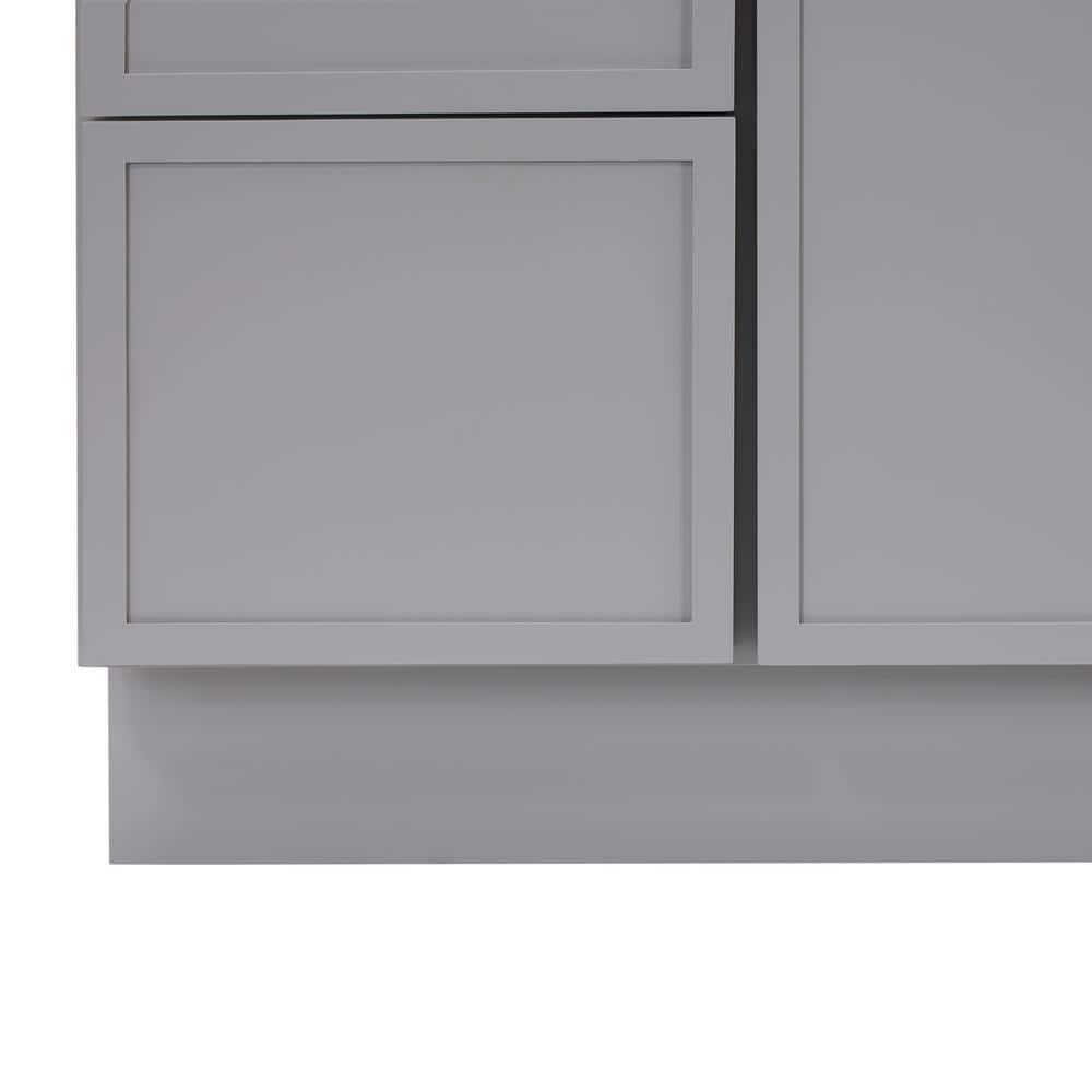 Gray 36" Birch Plywood Freestanding Single Base Cabinet with Soft Close Door
