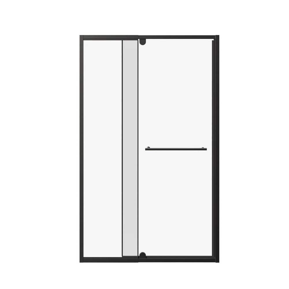 44-48 in. W x 72 in. H Frameless Pivot Shower Door in Black with Clear Tempered Glass price history on PriceWatchPro