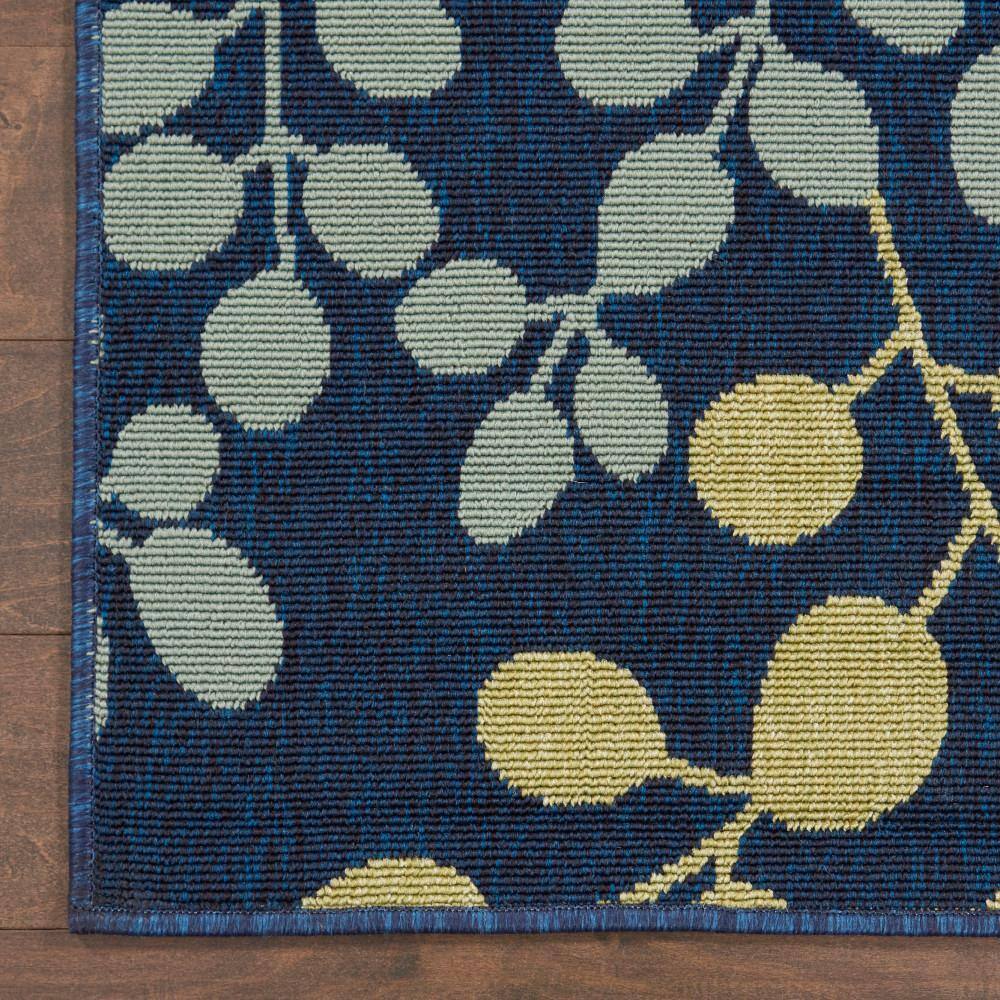 Caribbean Bliss Square Hand-Knotted Rug in Lush Blue, 63"