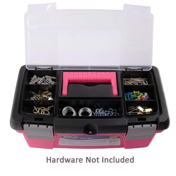 Stalwart 7 in. W - Pink Plastic 4 Drawer Tool Box for Hardware or Craft  Supplies - Portable Tool Box 75-TS2002 - The Home Depot