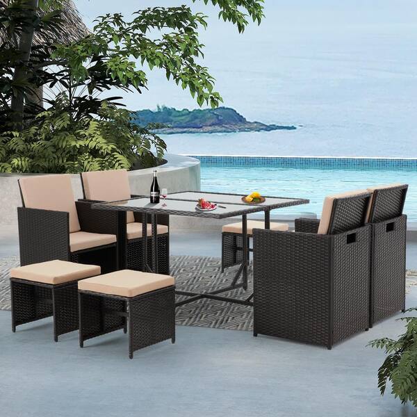 Space saving 2024 outdoor dining set