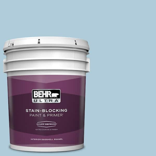 BEHR ULTRA 5 gal. #S500-2 Essex Blue Extra Durable Eggshell Enamel Interior Paint & Primer