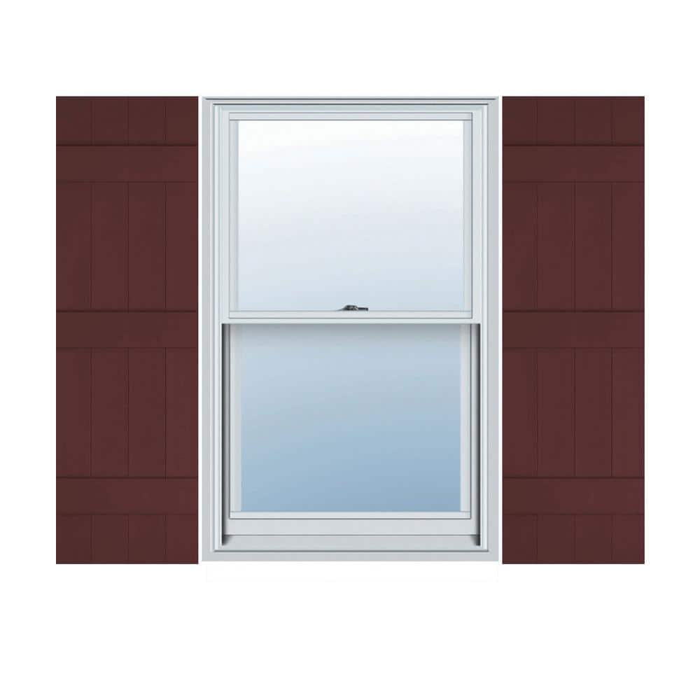 14 in. x 67 in. Lifetime Vinyl Standard Four Board Joined Board and Batten Shutters Pair Bordeaux price history on PriceWatchPro