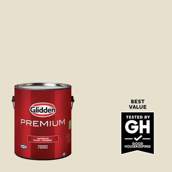 Glidden Premium 1 gal. Vanilla Love PPG1099-2 Satin Interior Latex Paint
