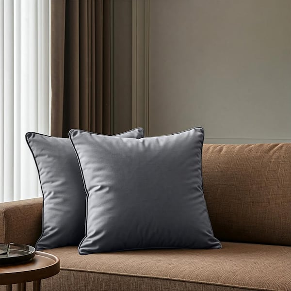 A1 Home Collections A1HC Dark Grey Velvet Decorative Pillow Cover