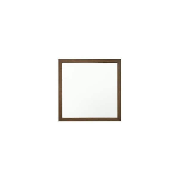 HomeRoots 40 in. W x 40 in. H Wood Oak Wood Vanity Mirror