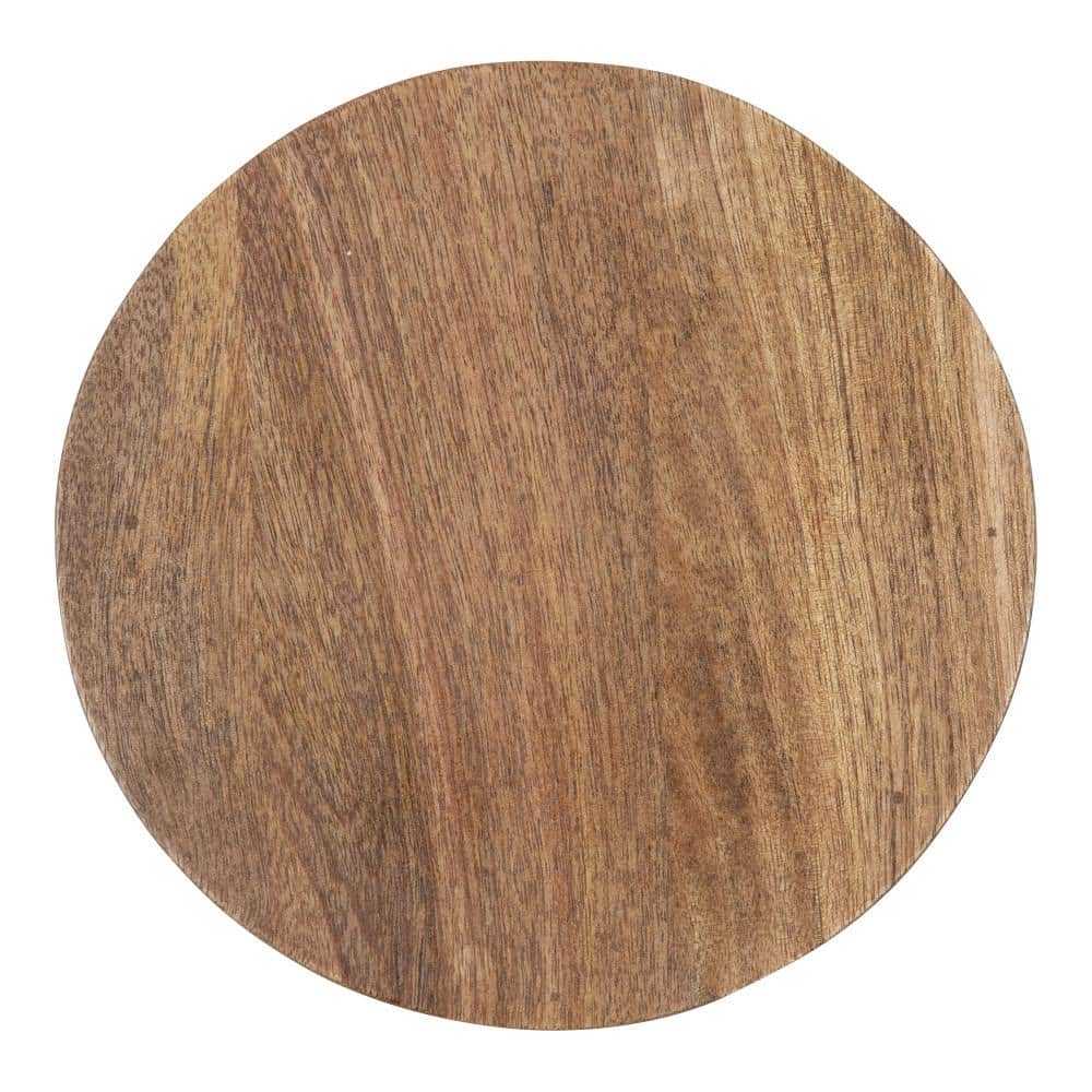 Dahl Natural Mango Wood Slatted Drink Table, 8 x 23