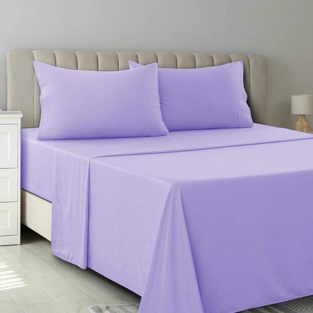 Lux Decor 4-Piece Lavender Solid Color Microfiber Twin XL Deep Pocket Sheet Set price history on PriceWatchPro