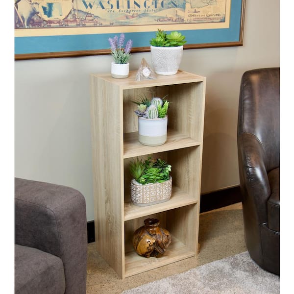 Slide Logic 4 Tier 34 H x 16 W Bookcase Sonoma Oak