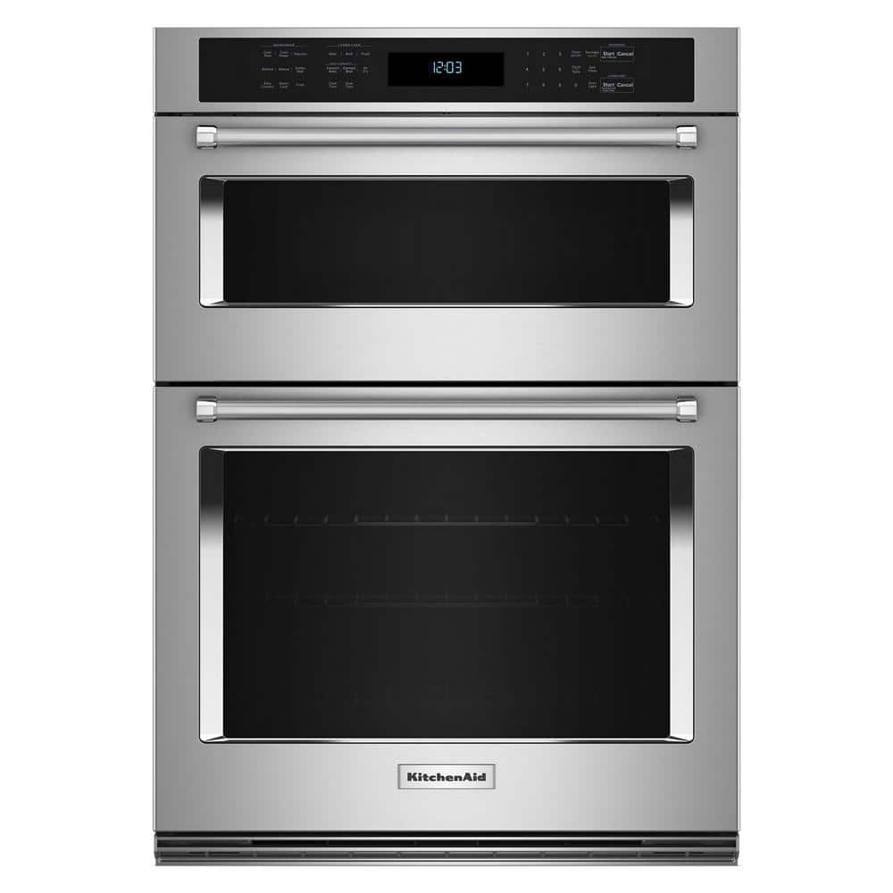 27 in. Electric Wall Oven and Microwave Combo in Stainless Steel with Air Fry Mode