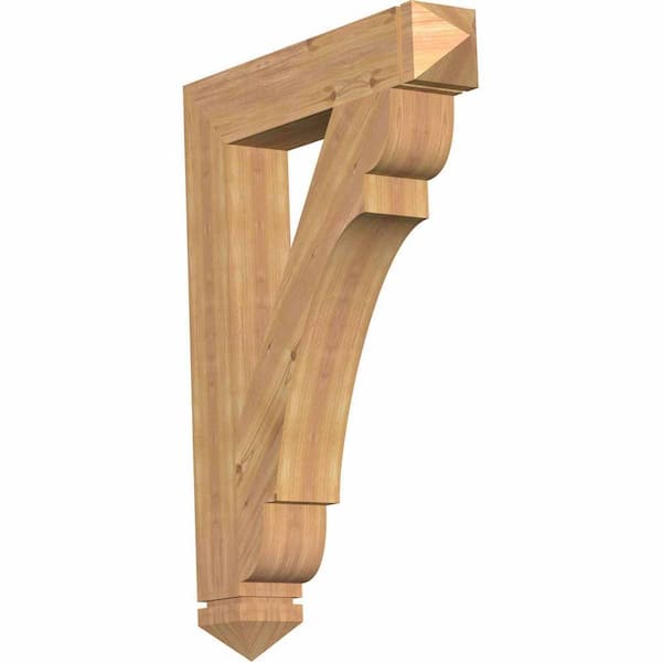 Ekena Millwork 5.5 in. x 44 in. x 32 in. Western Red Cedar Olympic Arts and Crafts Smooth Bracket