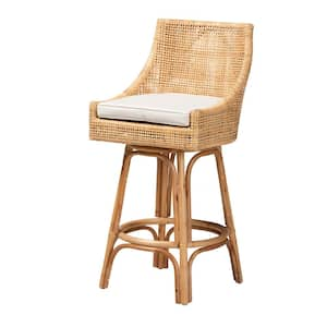 Bella 43.3 in. Natural Rattan Frame Bar Stool