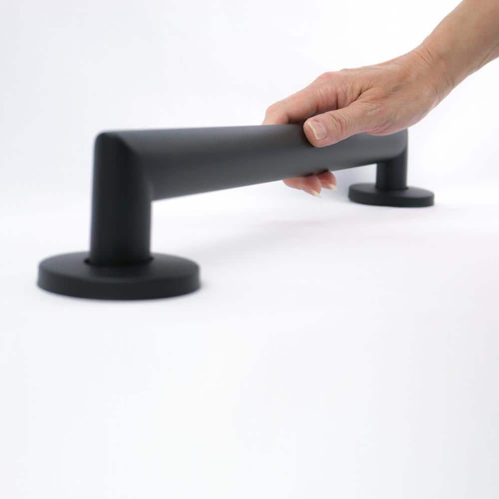 12'' Matte Black Stainless Steel Wall Mounted Grab Bar