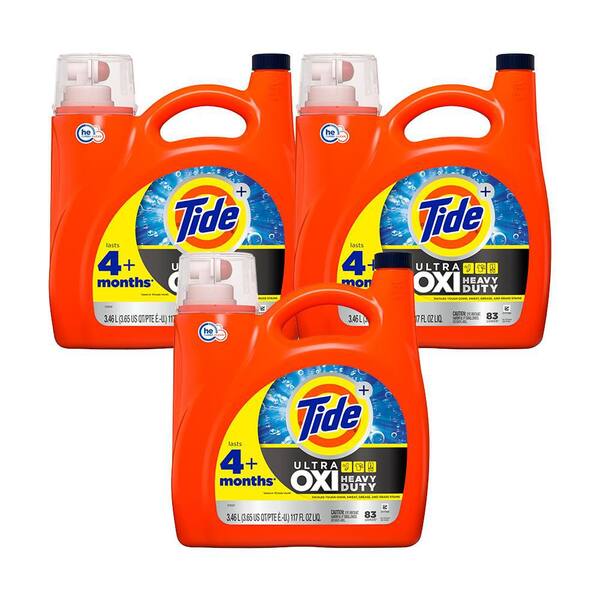 117 oz. HE Ultra Oxi Original Scent Liquid Laundry Detergent (83-Loads, Multi-Pack 3)