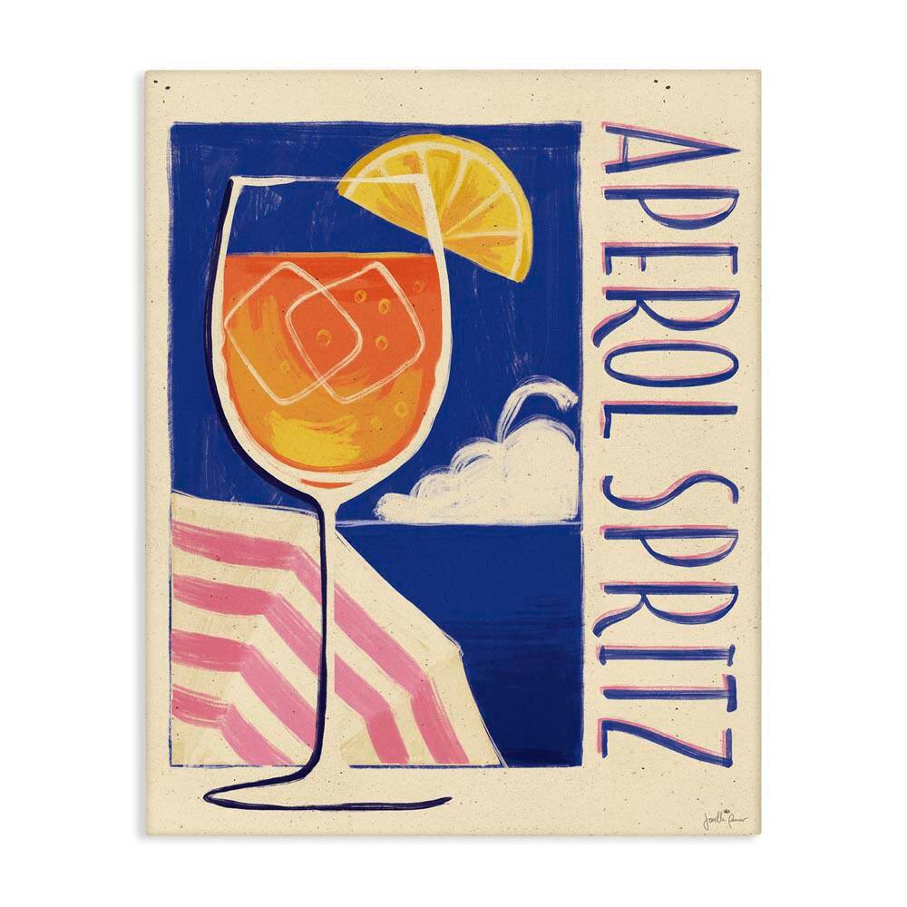 Retro Aperol Spritz by Janelle Penner Unframed Food Graphic Art Print 48 in. x 36 in. price history on PriceWatchPro