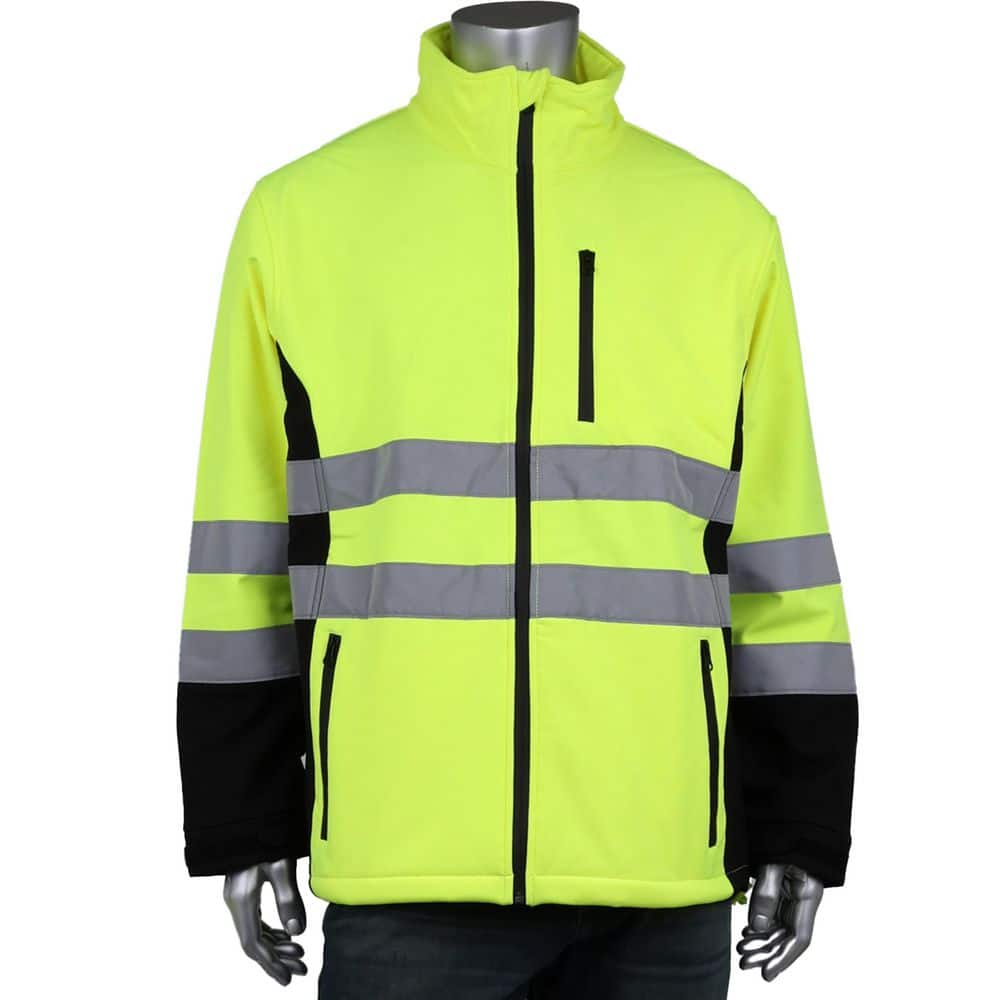 Mens Large ANSI Type P Class-2 Waterproof Softshell Jacket