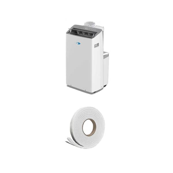 NEX 12,000 BTU Portable Air Conditioner with Wi-Fi and 3/4 in. x 7/16 in. x 10 ft. Weatherstrip Tape