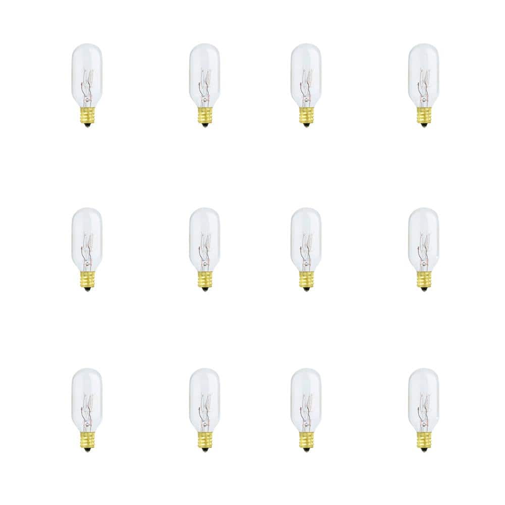 15-Watt T7N Dimmable Intermediate E17 Base Incandescent Appliance Light Bulb, Soft White 2700K (12-Pack) price history on PriceWatchPro