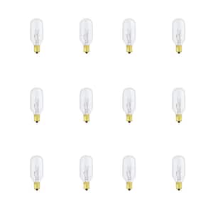 15-Watt T7N Dimmable Intermediate E17 Base Incandescent Appliance Light Bulb, Soft White 2700K (12-Pack)