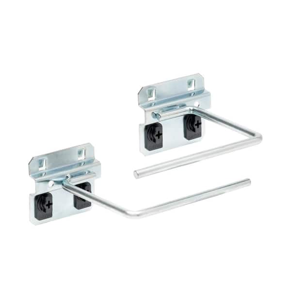 3-1/2 in. D Paper Towel Holder Zinc Plated Steel Pegboard Hook for LocBoard