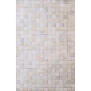 Santa Fe Ivory 10 ft. x 14 ft. Geometric Contemporary Area Rug