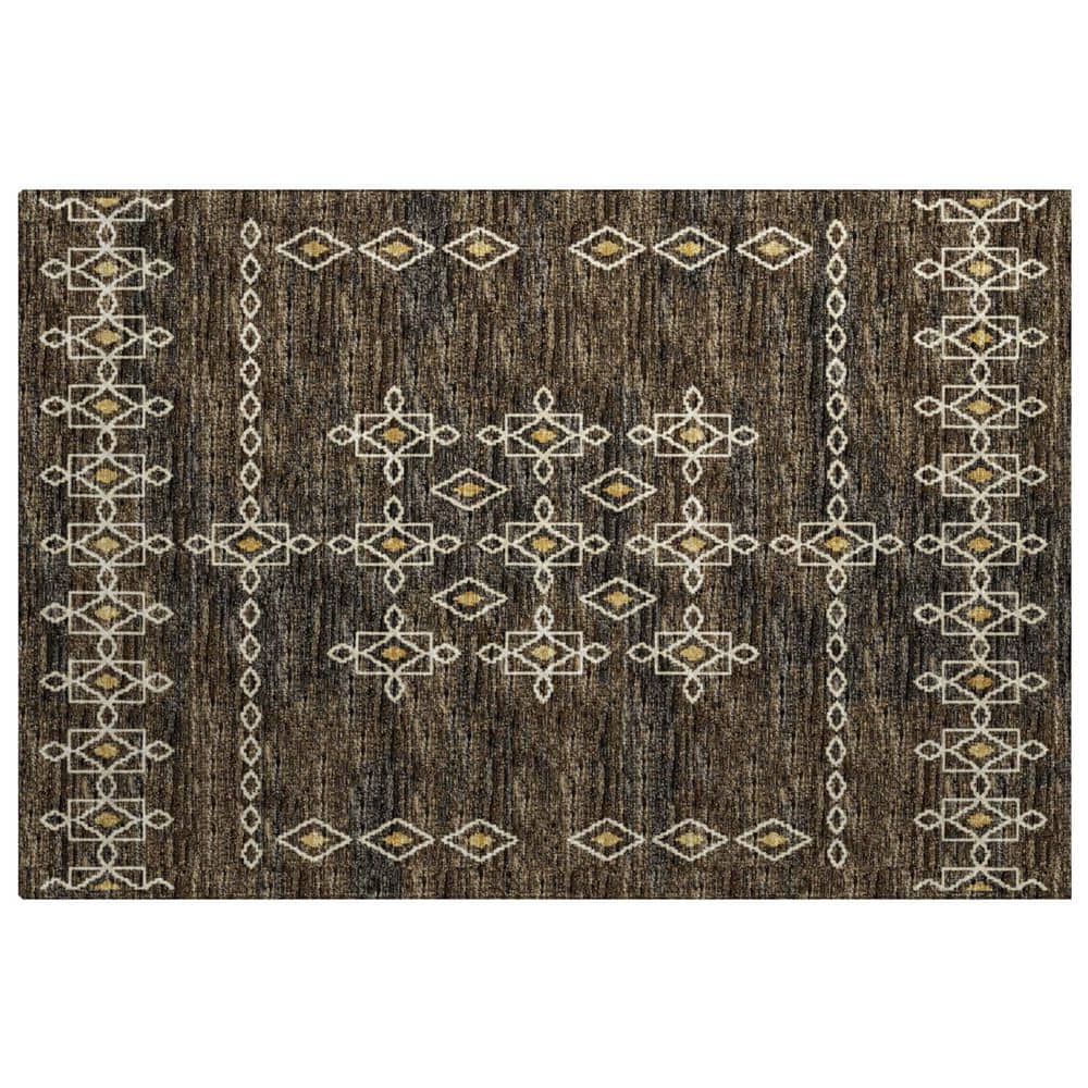 Dream Shag Premium Machine Washable Abstract ADS109 Brown 2 ft. x 3 ft. Accent Rug price history on PriceWatchPro