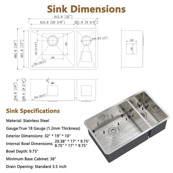 Sink Below EA3枚セット ティーカップ Elkay Lustertone SS 25 x 22 x 10.3 Single Bowl Drop-in Sink