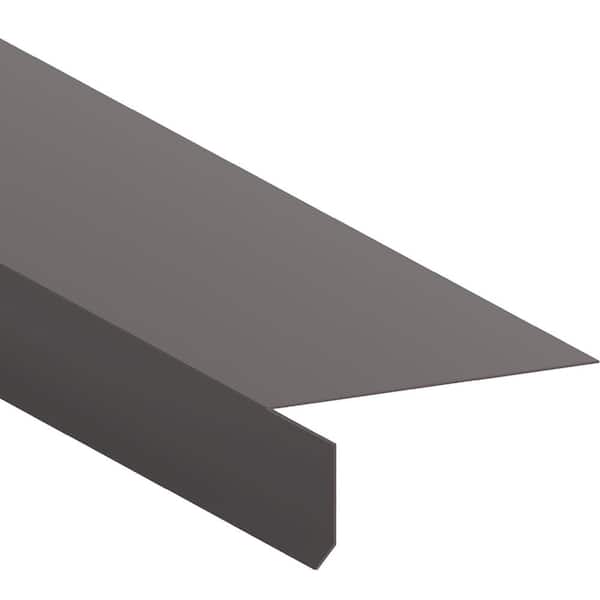 Gibraltar Building Products 2-7/8 in. x 3/4 in. x 10 ft. Galvanized Steel Eave Drip Flashing in Royal Brown