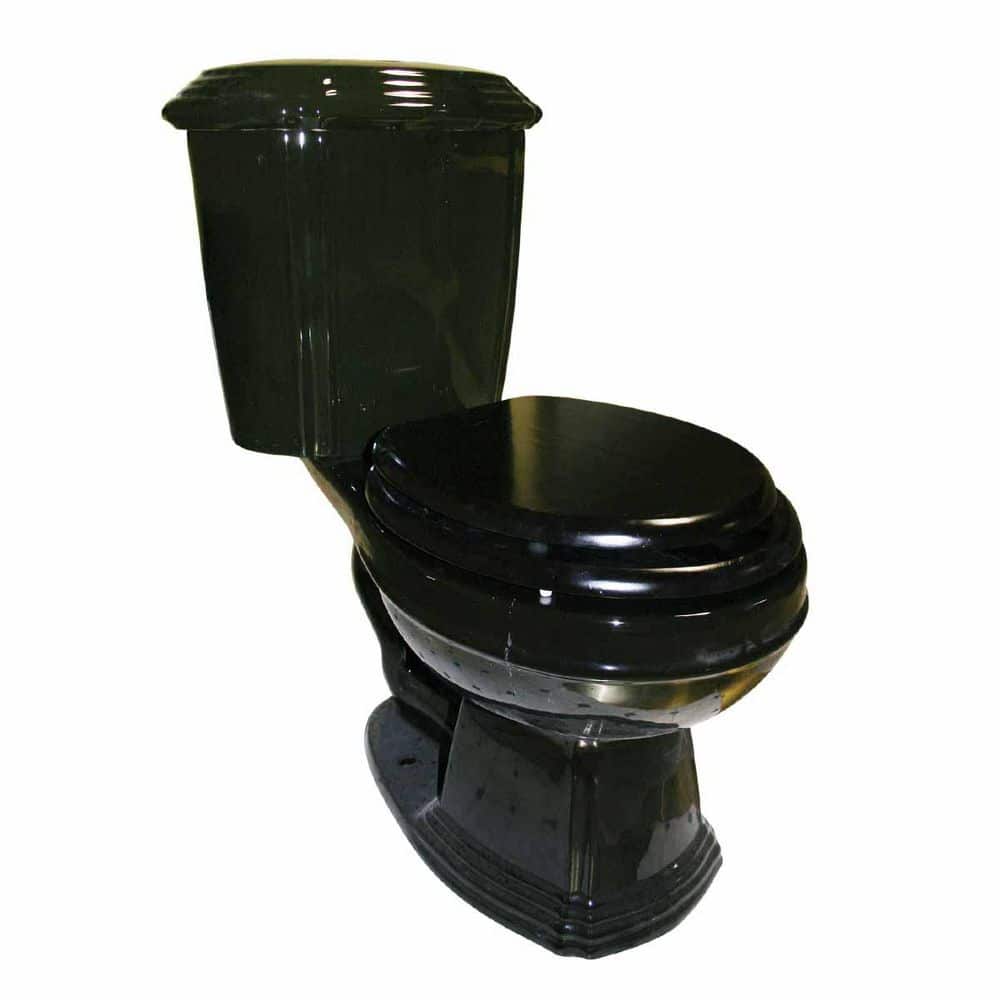 Sheffield 2-Piece Dual Flush 0.8 GPF/1.6 GPF WaterSense Round Toilet in Black price history on PriceWatchPro