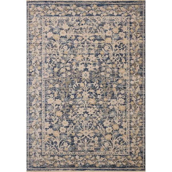 Clarisse Blue / Beige 2 ft. 6 in. x 10 ft. 2 in. Traditional Runner Rug