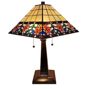 23 in. Tiffany Style Floral Mission Table Lamp