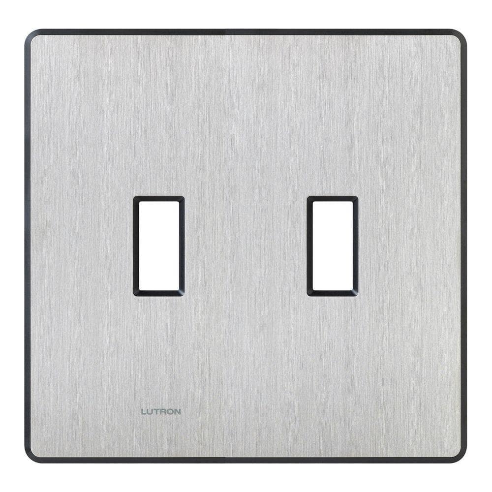 Lutron Fassada 2 Gang Toggle Switch Cover Plate for Dimmers and