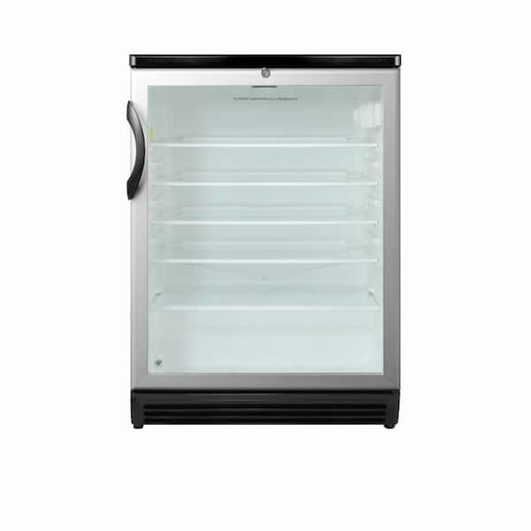 Summit Appliance 5.5 cu. ft. Glass Door Mini Refrigerator in Black with Lock