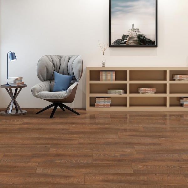 DOTFLOOR Rosewood 7.17 in. W x 48 in. L Waterproof Hybrid