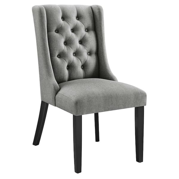 Light gray tufted dining chair discount