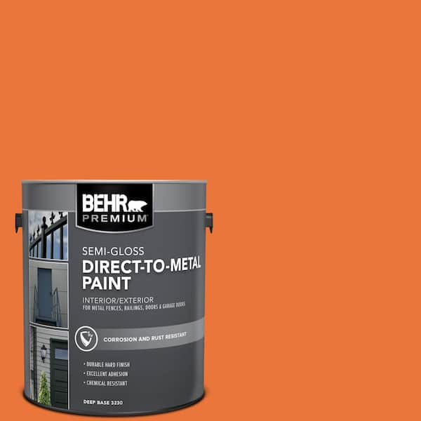 1 gal. #HDC-MD-27 Tart Orange Semi-Gloss Direct to Metal Interior/Exterior Paint