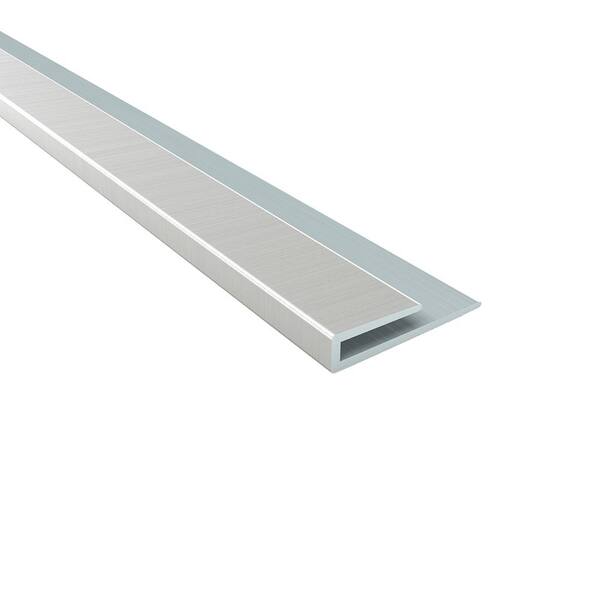 Fasade® 4' PVC Brushed Nickel Large Profile J-Trim - 5 Pack