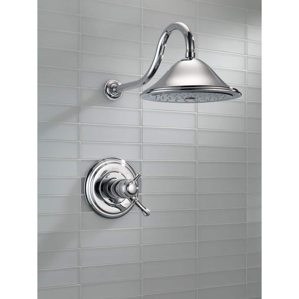 Chrome Traditional Dual-Handle Wall Mounted Rain Shower System