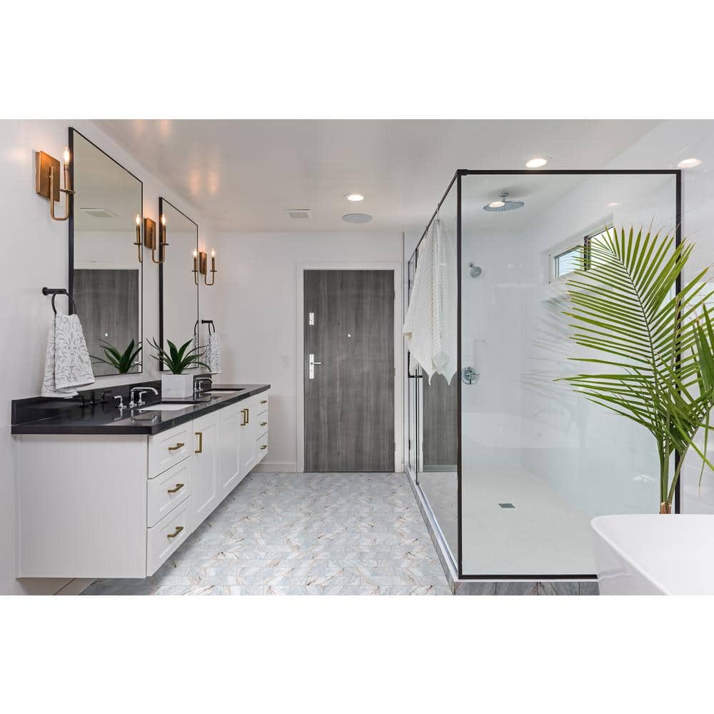 Capri Blue 4x12 Honed Marble Subway Tile