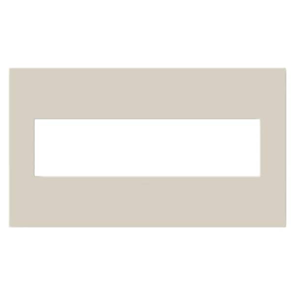 Legrand adorne 4-Gang Decorator/Rocker Plastic Wall Plate with Microban Protection, Oatmeal