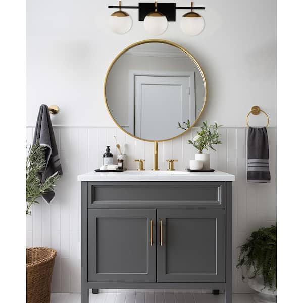 Alluria 2-Light Bath Light In Weathered Black & Autumn Gold By George Kovacs | P1352-618 | Destination Lighting - View #3