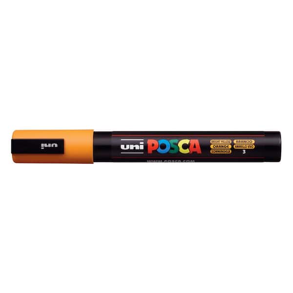 POSCA PC-5M Medium Bullet Paint Marker, Bright Yellow 076915 - The Home  Depot