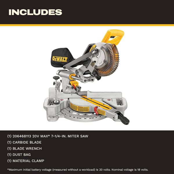 20V MAX Cordless 7-1/4 in. Sliding Miter Saw (Tool Only)
