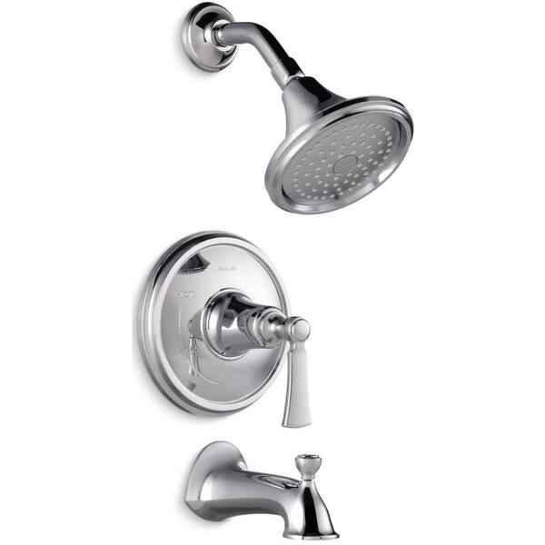 KOHLER Elliston Single-Handle 1-Spray Tub and Shower Faucet with 2.0 GPM Showerhead in Polished Chrome (Valve Not Included)