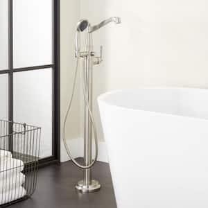 Pendleton Single-Handle Freestanding Tub Faucet with Hand Shower in Brushed Nickel