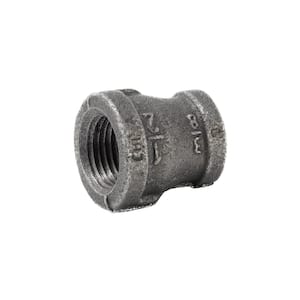 1/2 in. x 3/8 in. Black Malleable Iron FPT x FPT Reducing Coupling FItting