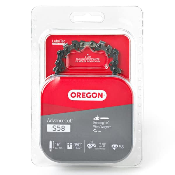 Oregon S58 Chainsaw Chain for 16 in. Bar Fits Remington, Wen, John Deere and Skil