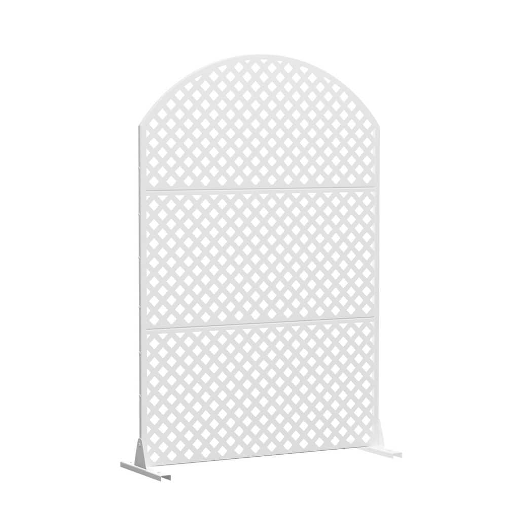 Outdoor Privacy Fence 35 in. L x 16 in. W x 72 in. H White Galvanized Steel Garden Privacy Screen price history on PriceWatchPro